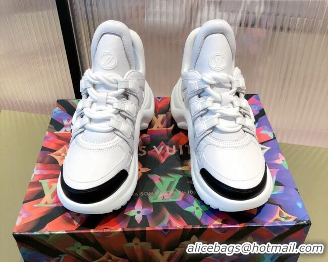 1:1 aaaaa Louis Vuitton LV Archlight Leather Sneakers White 112461