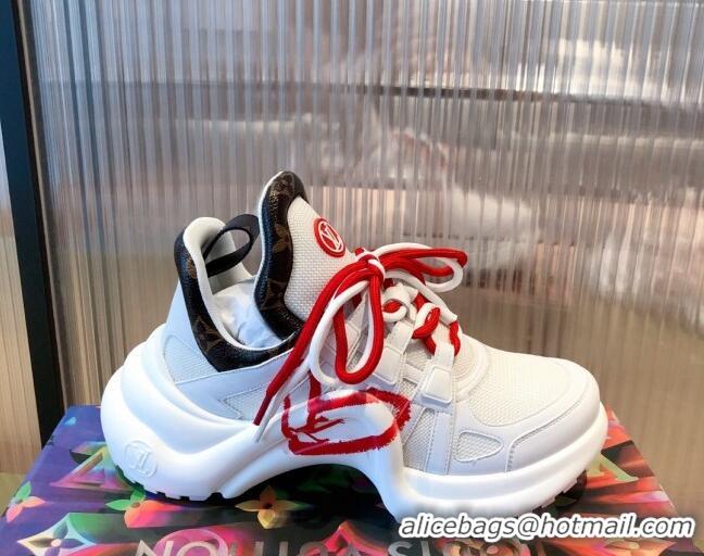 Discount Louis Vuitton LV Archlight Love Sneakers White/Red 112465