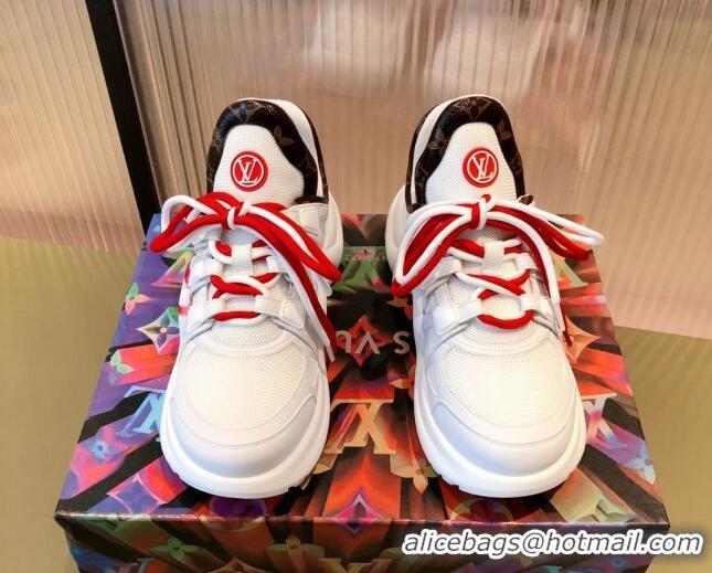 Discount Louis Vuitton LV Archlight Love Sneakers White/Red 112465