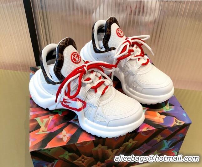 Discount Louis Vuitton LV Archlight Love Sneakers White/Red 112465