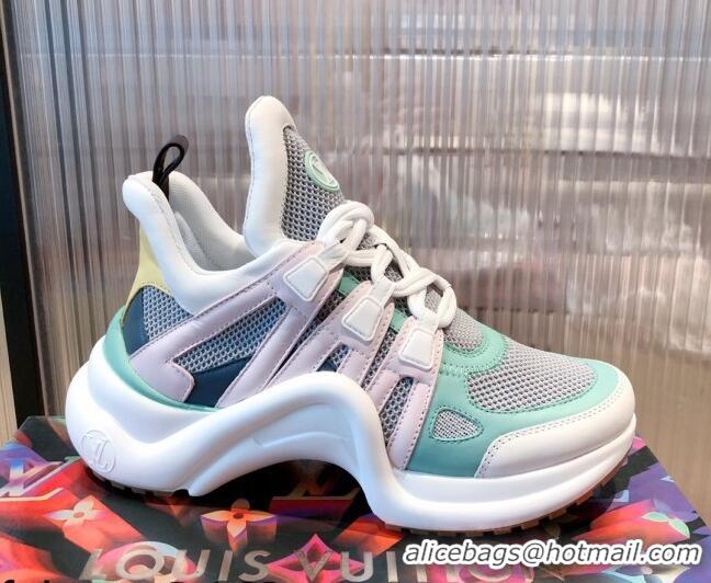 Top Quality Louis Vuitton LV Archlight Textile Sneakers Green/Grey 2021 112470