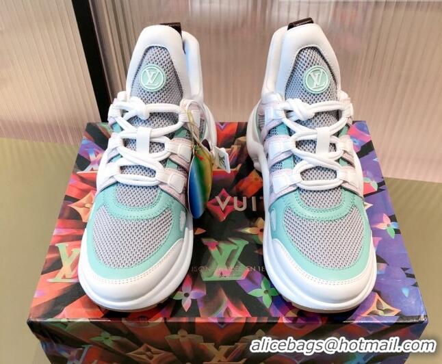 Top Quality Louis Vuitton LV Archlight Textile Sneakers Green/Grey 2021 112470