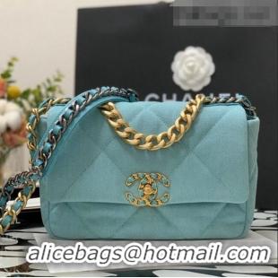 Good Quality Chanel 19 Denim Small Flap Bag AS1160 Blue 2021