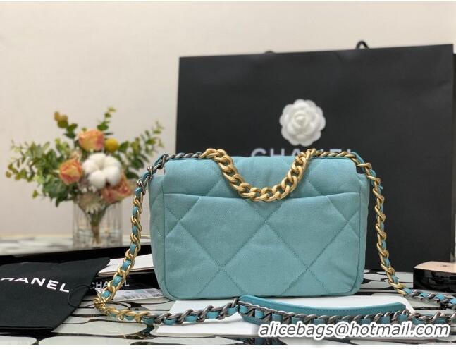 Good Quality Chanel 19 Denim Small Flap Bag AS1160 Blue 2021