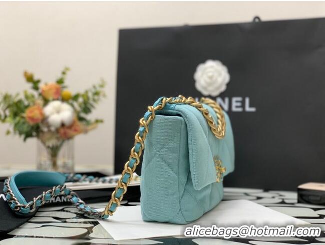 Good Quality Chanel 19 Denim Small Flap Bag AS1160 Blue 2021