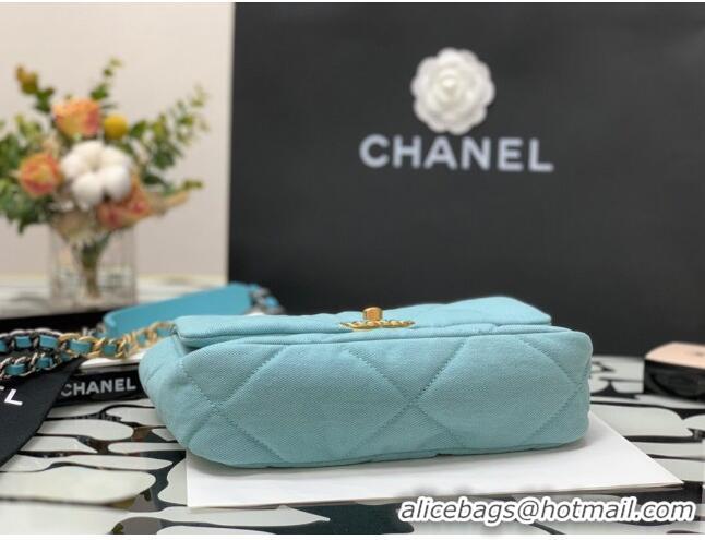 Good Quality Chanel 19 Denim Small Flap Bag AS1160 Blue 2021