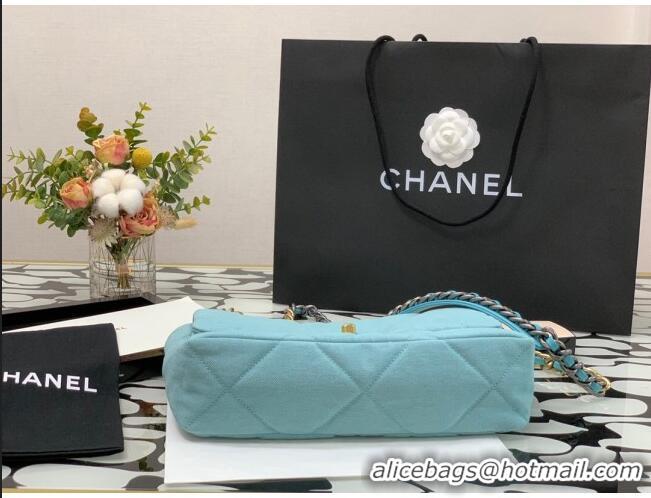 Famous Brand Chanel 19 Denim Large Flap Bag AS1161 Blue 2021