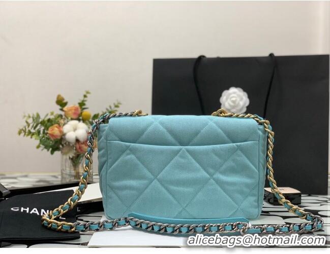 Famous Brand Chanel 19 Denim Large Flap Bag AS1161 Blue 2021