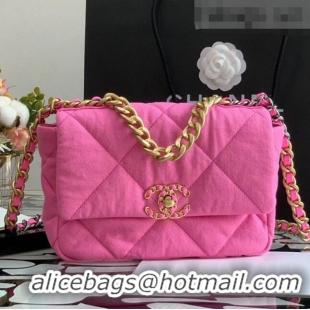 Unique Discount Chanel 19 Denim Small Flap Bag AS1160 Pink 2021