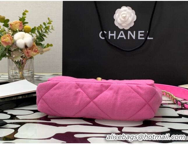 Unique Discount Chanel 19 Denim Small Flap Bag AS1160 Pink 2021