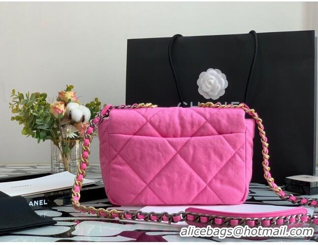 Unique Discount Chanel 19 Denim Small Flap Bag AS1160 Pink 2021