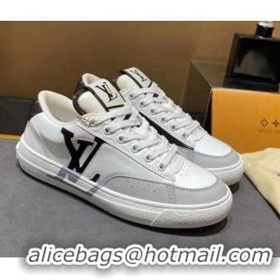 Best Price Louis Vuitton Charlie Calfskin Low-top Sneakers 112478 White/Grey