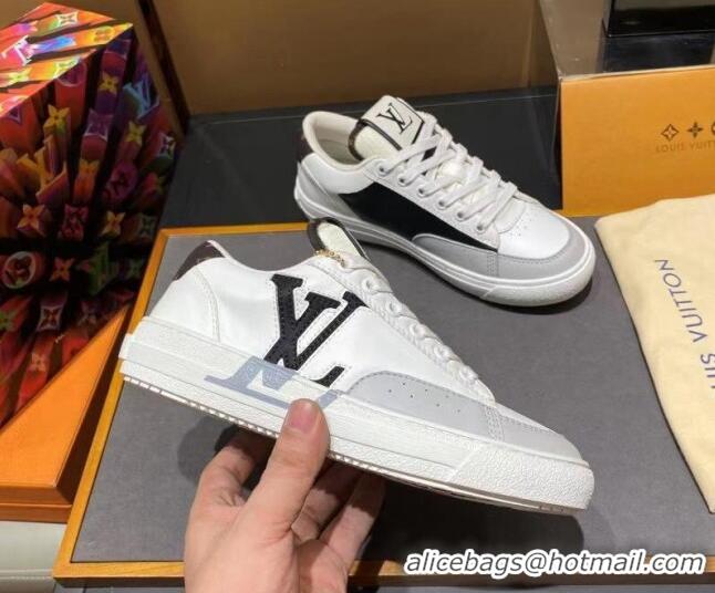 Best Price Louis Vuitton Charlie Calfskin Low-top Sneakers 112478 White/Grey