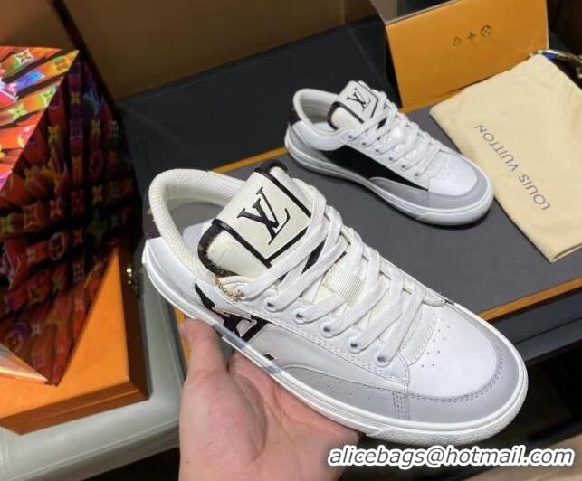 Best Price Louis Vuitton Charlie Calfskin Low-top Sneakers 112478 White/Grey