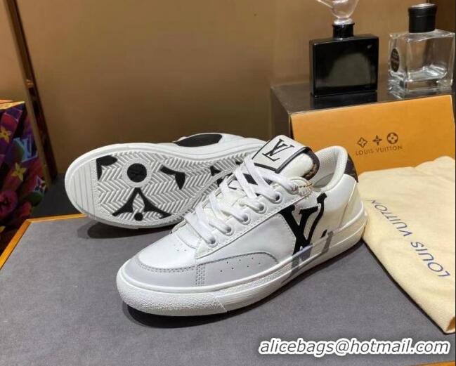 Best Price Louis Vuitton Charlie Calfskin Low-top Sneakers 112478 White/Grey