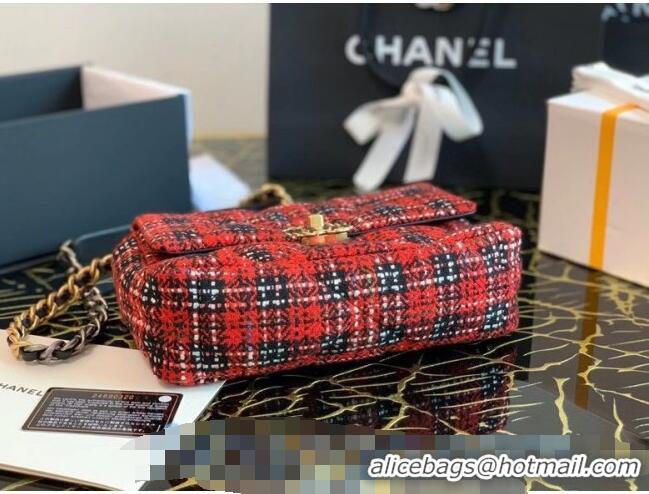 Super Quality Chanel 19 Tweed Flap Bag AS0911 Red 2020