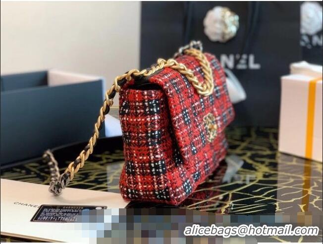 Super Quality Chanel 19 Tweed Flap Bag AS0911 Red 2020