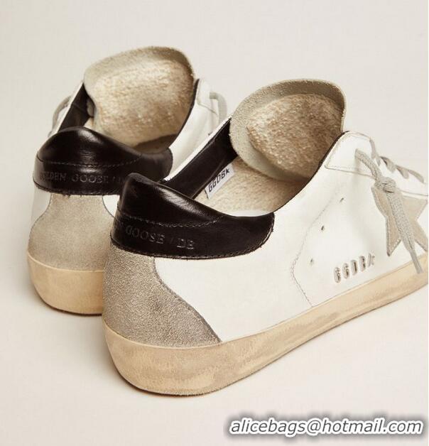 ​Discount Golden Goose GGDB Super-Star Sneakers With Black Heel Tab And Metal Stud Lettering GB0380