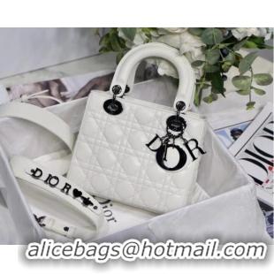 Shop Grade LADY DIOR MY ABCDIOR BAG Cannage Lambskin M0538I white