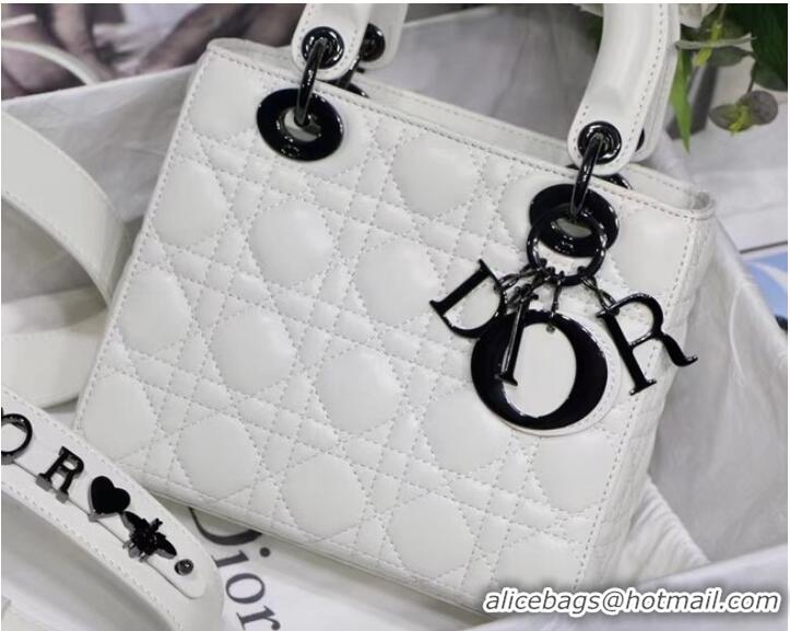 Shop Grade LADY DIOR MY ABCDIOR BAG Cannage Lambskin M0538I white