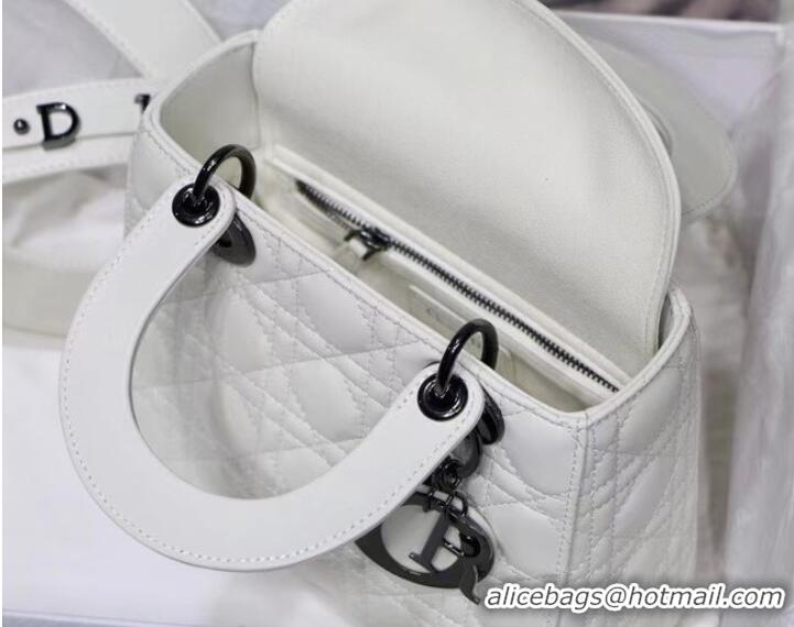 Shop Grade LADY DIOR MY ABCDIOR BAG Cannage Lambskin M0538I white