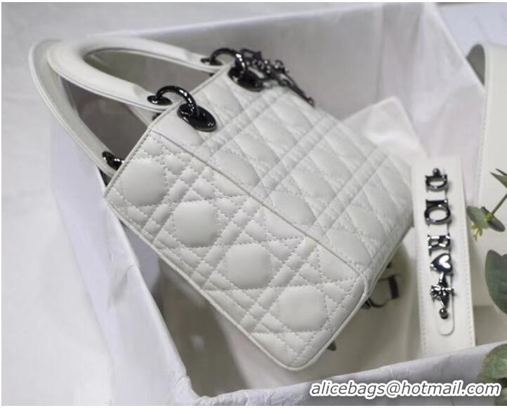 Shop Grade LADY DIOR MY ABCDIOR BAG Cannage Lambskin M0538I white