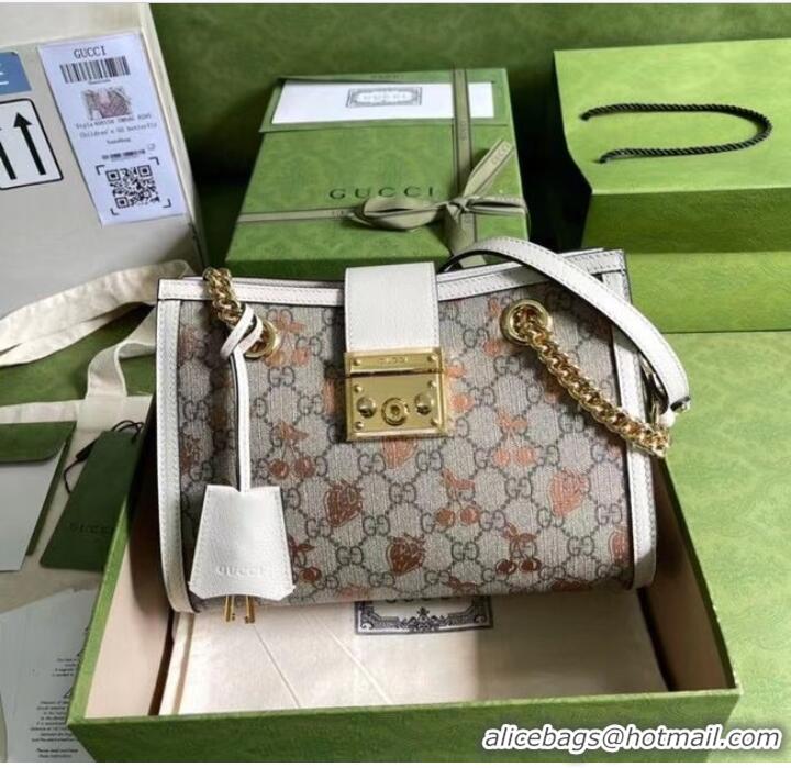 Buy New Gucci Padlock small berry tote bag 498156 White