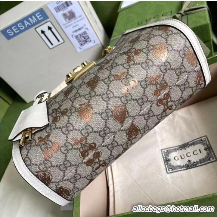 Buy New Gucci Padlock small berry tote bag 498156 White