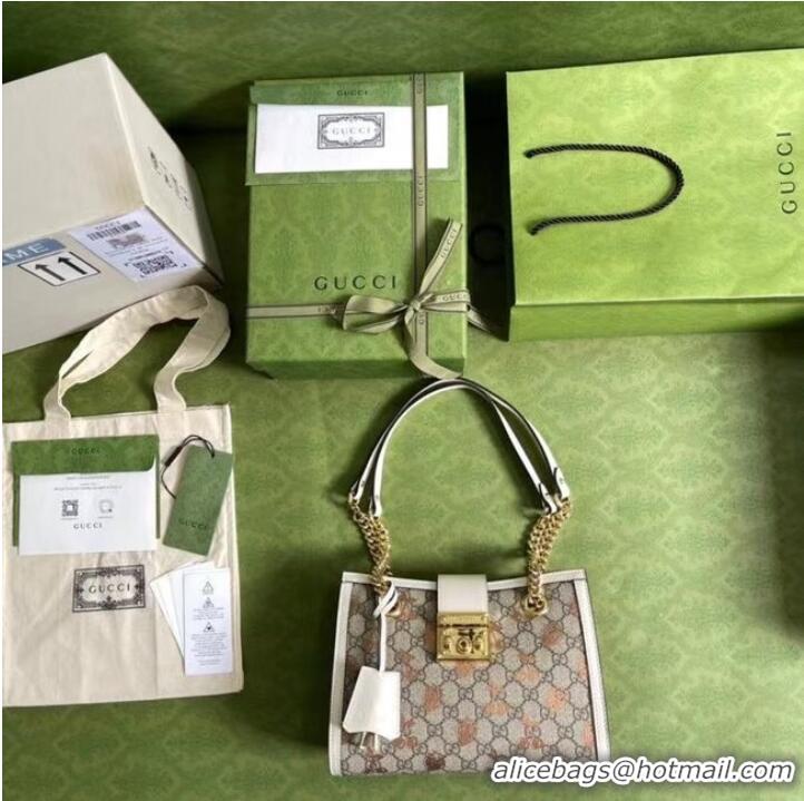 Buy New Gucci Padlock small berry tote bag 498156 White