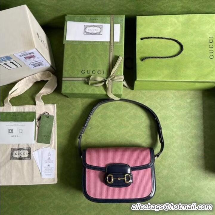 Good Product Gucci Horsebit 1955 small bag 602204 pink