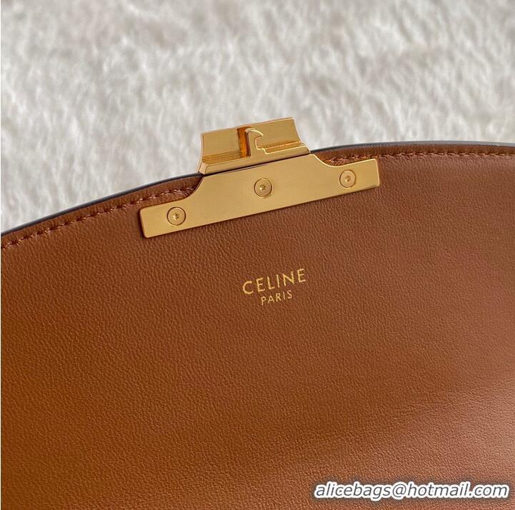 New Style Celine TRIOMPHE SHOULDER BAG IN TRIOMPHE CANVAS AND CALFSKIN 194145