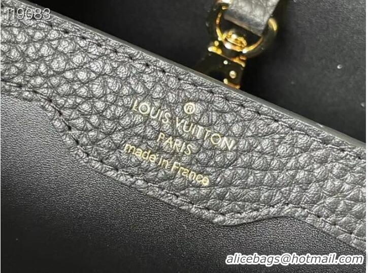 Shop Grade Louis Vuitton CAPUCINES MM M42258 Black and White