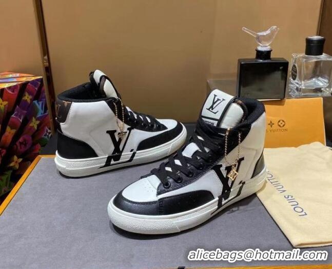 Low Cost Louis Vuitton Charlie Calfskin Sneakers Boots 112480 White/Black