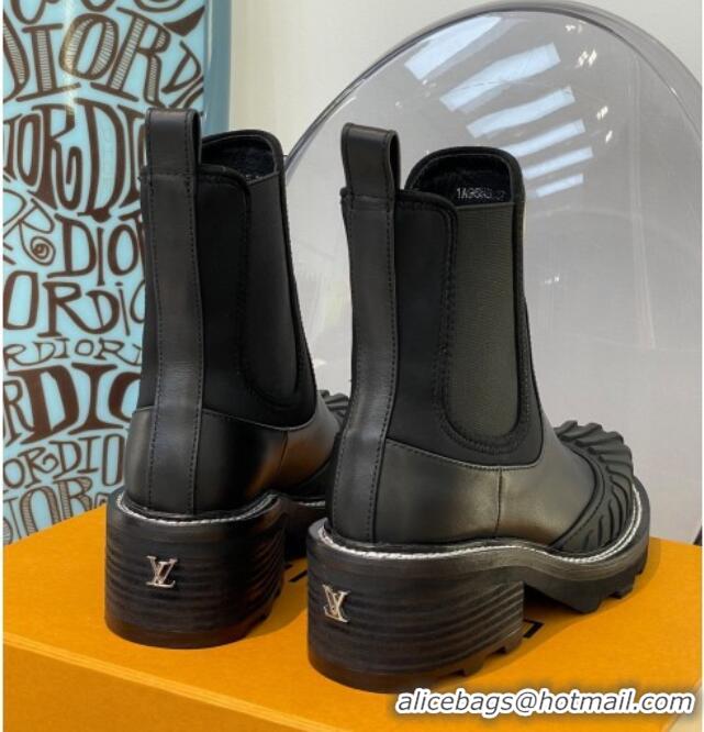 Classic Practical Louis Vuitton LV Beaubourg Ankle Boots 112482 Black 