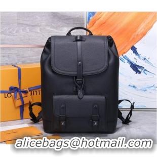 Shop Grade Louis Vuitton CHRISTOPHER SLIM BACKPACK M58644 black