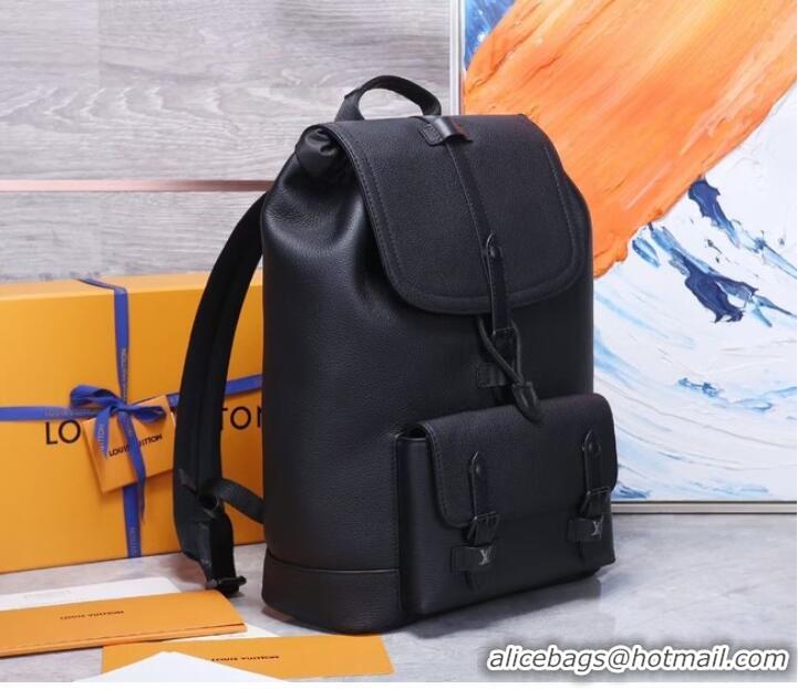 Shop Grade Louis Vuitton CHRISTOPHER SLIM BACKPACK M58644 black