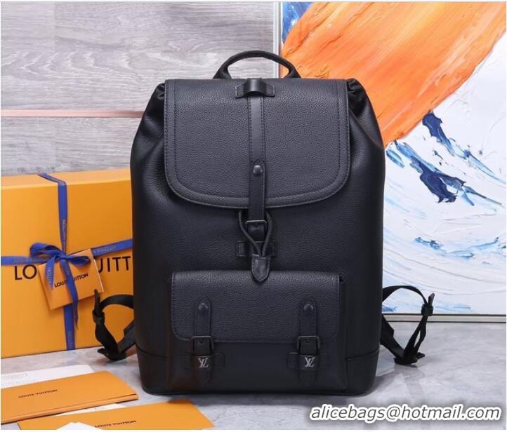 Shop Grade Louis Vuitton CHRISTOPHER SLIM BACKPACK M58644 black