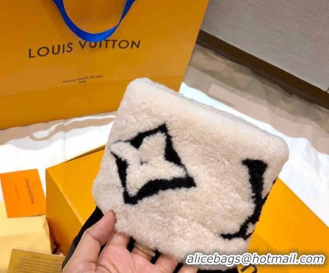 New Arrivals Louis Vuitton Snowdrop Shearling and Suede Flat Ankle Boots 120440 Black/White