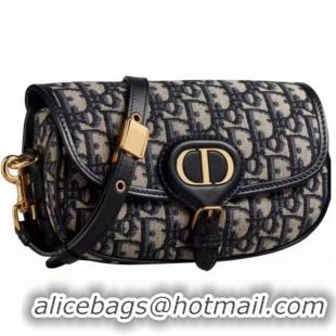 Cheapest MEDIUM DIOR BOBBY BAG Warm Taupe Box Embroidery M9327 dark blue