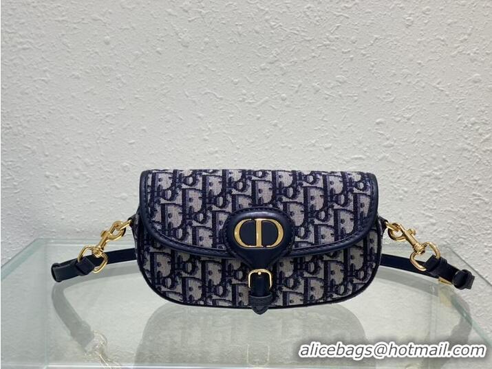 Cheapest MEDIUM DIOR BOBBY BAG Warm Taupe Box Embroidery M9327 dark blue