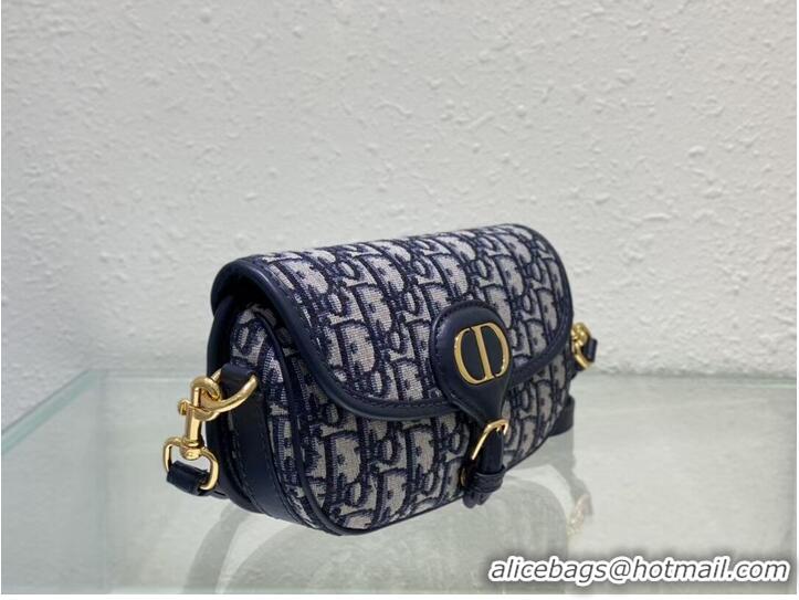 Cheapest MEDIUM DIOR BOBBY BAG Warm Taupe Box Embroidery M9327 dark blue