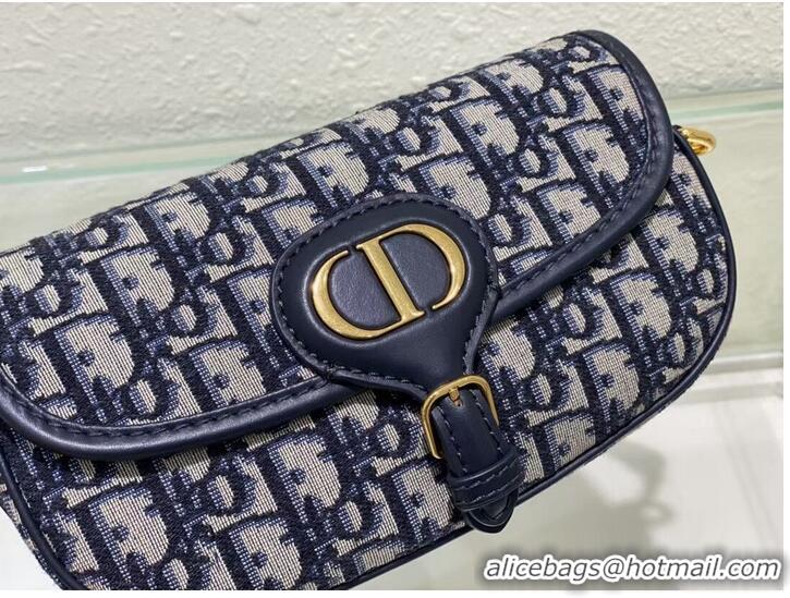 Cheapest MEDIUM DIOR BOBBY BAG Warm Taupe Box Embroidery M9327 dark blue