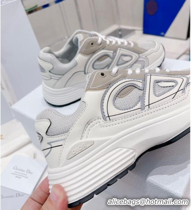 Top Quality Dior B30 Sneakers in Mesh and Technical Fabric White/Grey 111546