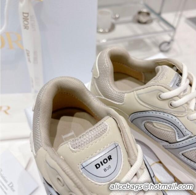 Classic Practical Dior B30 Sneakers in Mesh and Technical Fabric 111550 Beige