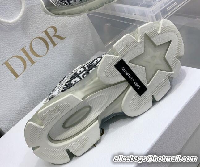 New Fashion Dior Vibe Sneakers in Oblique Mesh and Silver-Tone Leather 111554