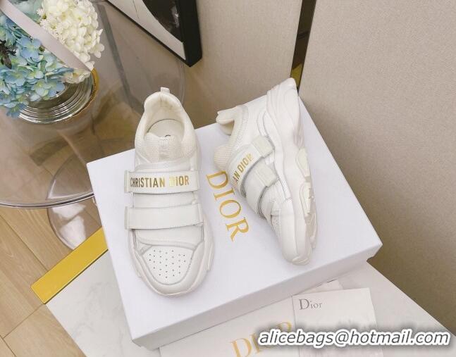 Duplicate Dior D-Wander Calfskin Sneakers 111559 White