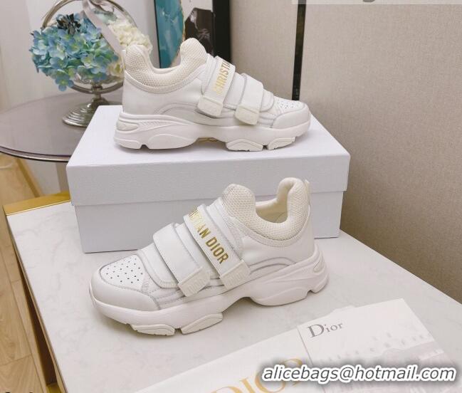 Duplicate Dior D-Wander Calfskin Sneakers 111559 White