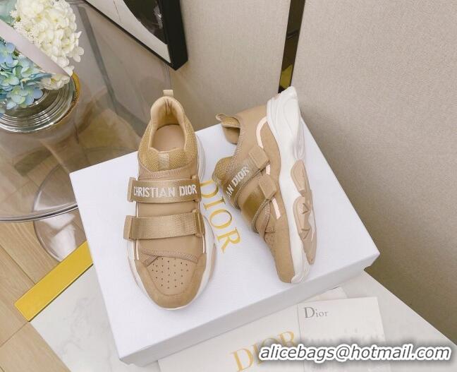 Charming Dior D-Wander Calfskin Sneakers 111559 Beige