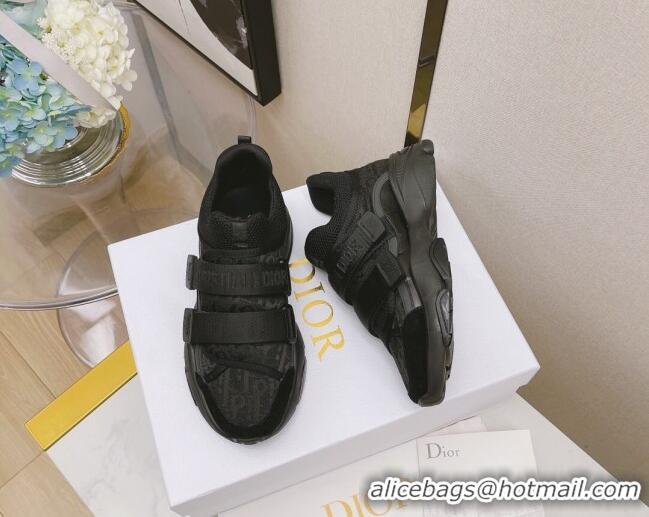 New Style Dior D-Wander Sneakers in Black Oblique Technical Fabric 111565