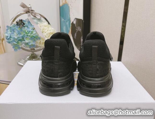 New Style Dior D-Wander Sneakers in Black Oblique Technical Fabric 111565